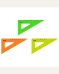 Треугольник 30°, 11см, пластиковый, прозрачный, неоновые цвета, ассорти (Стамм)